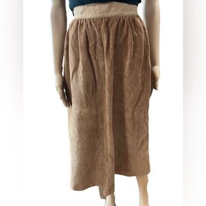 High waisted corduroy tan bubble skirt vintage SM